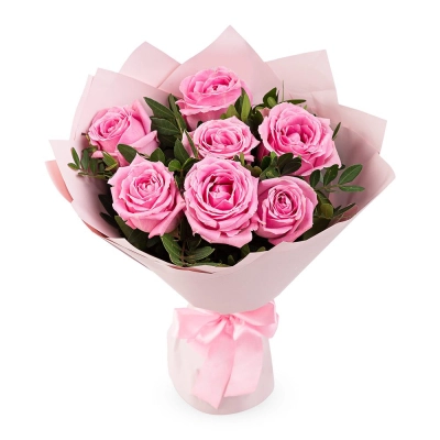 Букет из розовых роз с фисташкой – нежность в каждом лепестке Барнаул Алтайский край Букет из розовых роз с фисташкой – нежность в каждом лепестке Барнаул Алтайский край