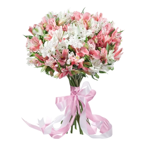 «Воздушная нежность»  букет из розовых альстромерий Барнаул Алтайский край «Воздушная нежность»  букет из розовых альстромерий Барнаул Алтайский край