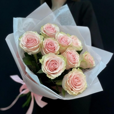Букет из 9 розовых роз – нежность в каждом лепестке Барнаул Алтайский край Букет из 9 розовых роз – нежность в каждом лепестке Барнаул Алтайский край