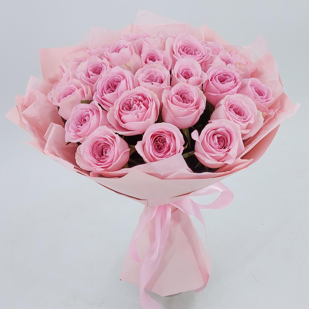 Букет из нежно-розовых роз – элегантность в каждом лепестке Барнаул Алтайский край