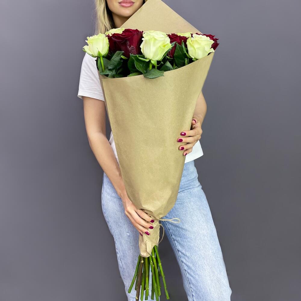 Букет «Инь-Ян» – гармония страсти и чистоты Барнаул Алтайский край